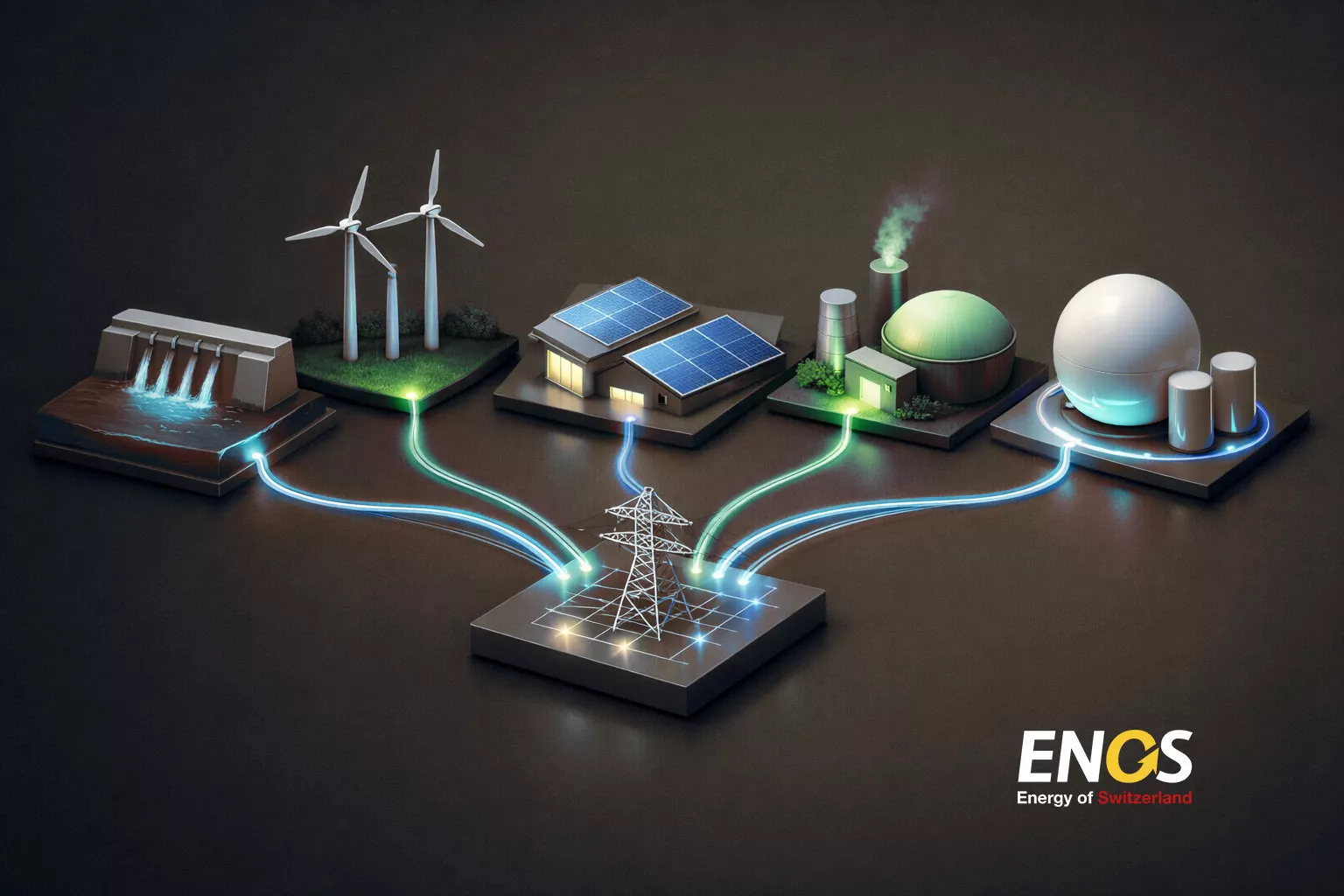 Energie aus Wasser-, Windkraft, Photovoltaik, Biomasse und Wasserstoff